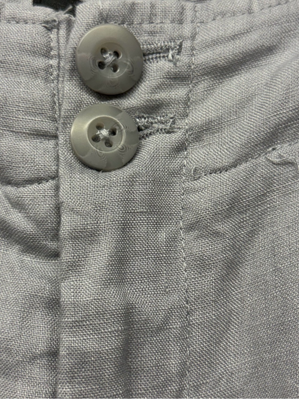 Adrienne Vittadini Light Gray Wide-Leg Linen-Blend Pants‎ size 14 - Picture 5 of 8